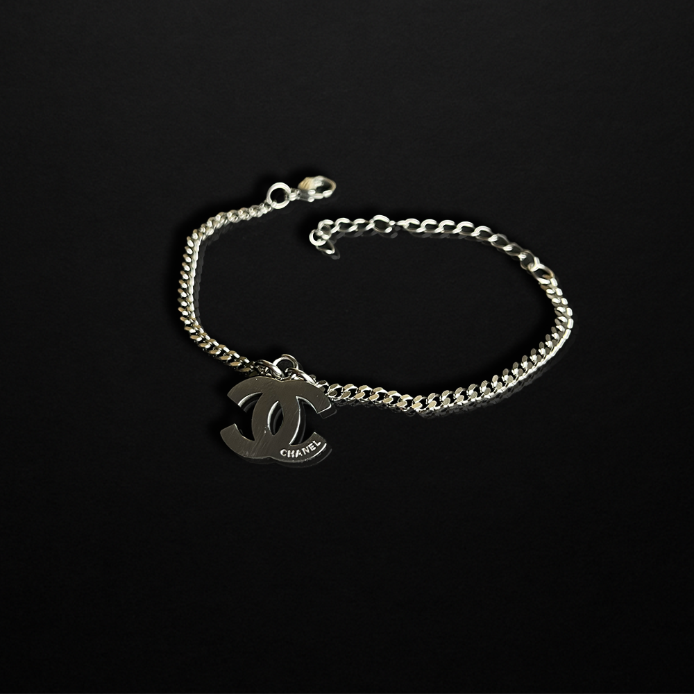 Repurposed CC Silver Chain Bracelet