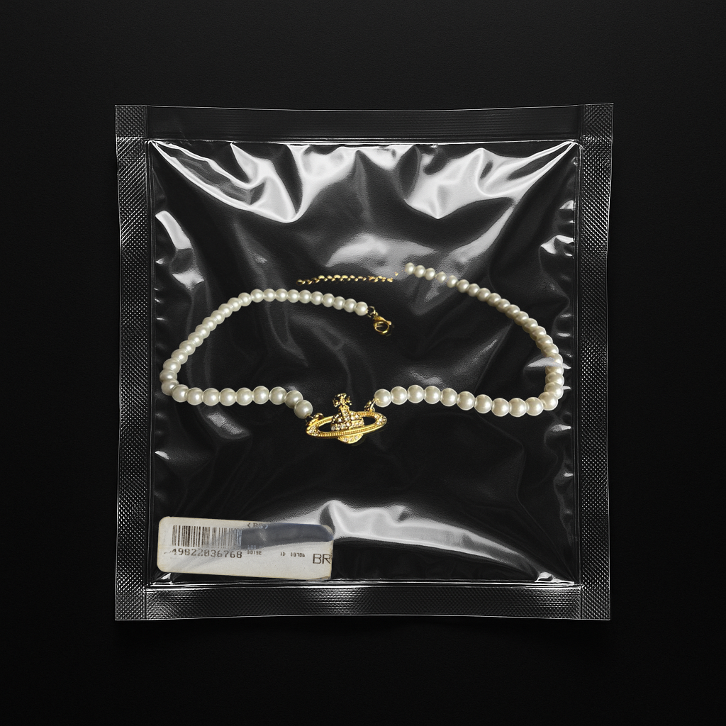 Repurposed Gold Vivi Pearl Necklace