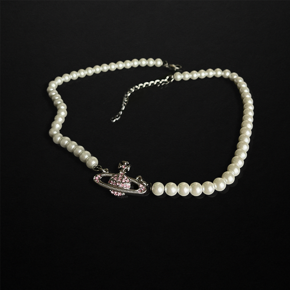 Repurposed Pink Vivi Pearl Necklace
