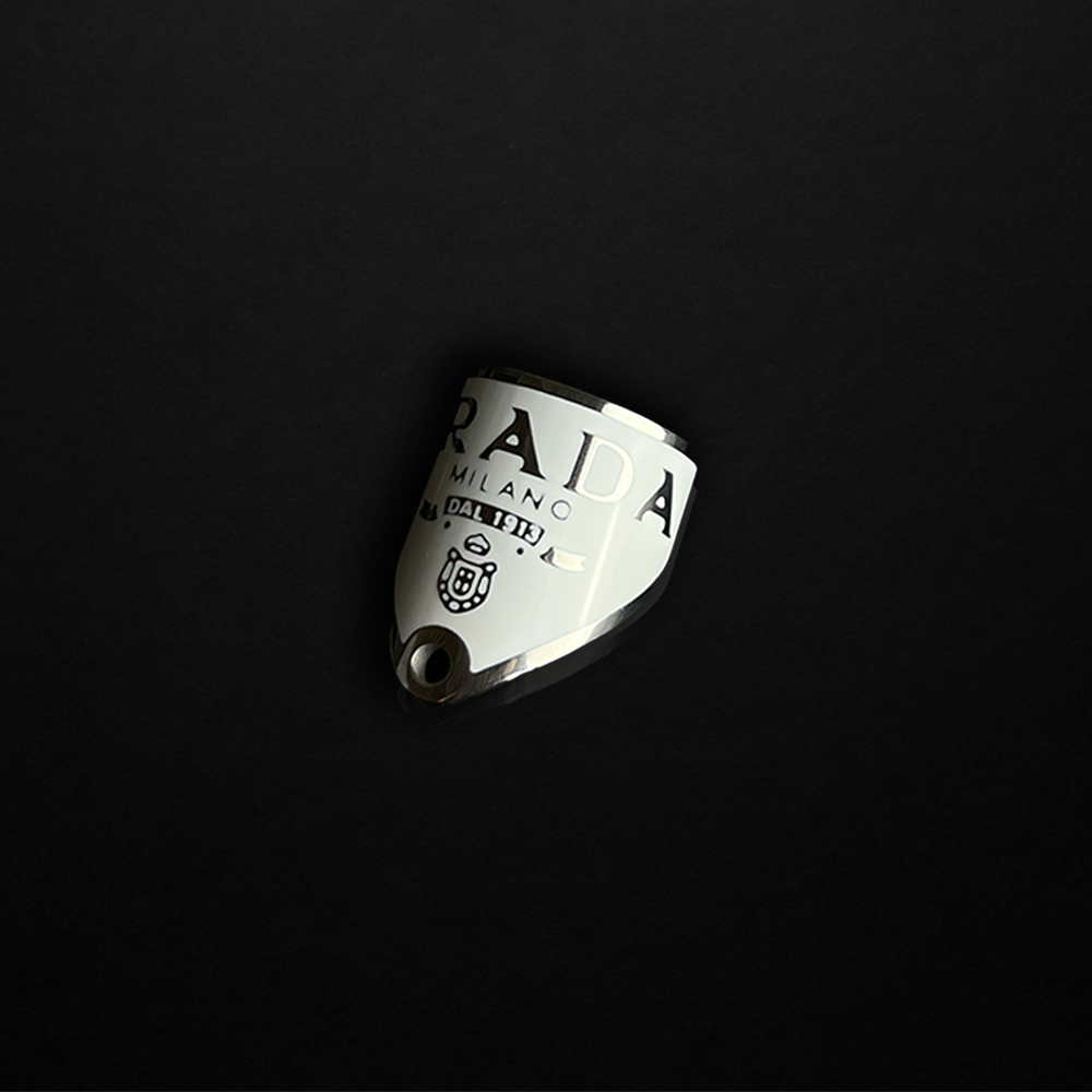 Repurposed White Praddy Triangle Ring