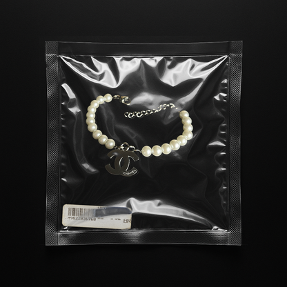 Repurposed CC Silver Pearl Bracelet