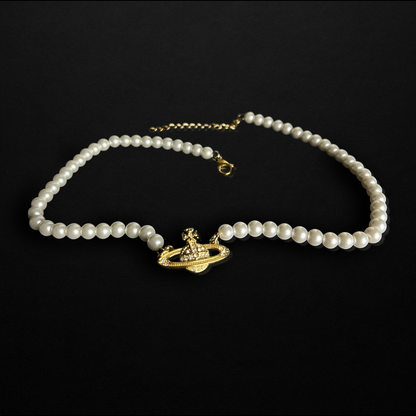 Repurposed Gold Vivi Pearl Necklace