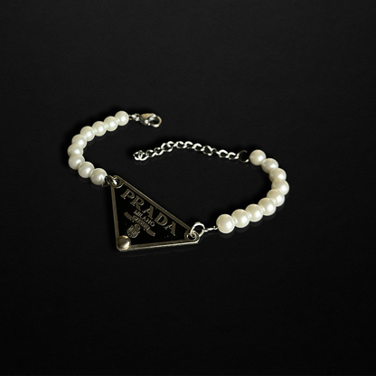 Repurposed Black Praddy Pearl Bracelet