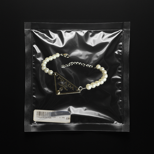 Repurposed Black Praddy Pearl Bracelet