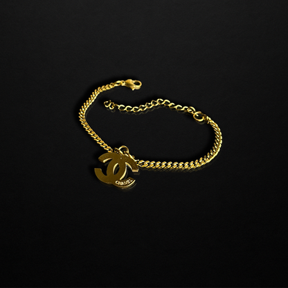 Repurposed CC Gold Chain Bracelet