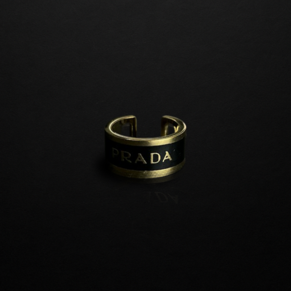 Repurposed Black Gold Praddy Thin Ring