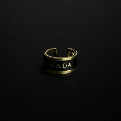Repurposed Black Gold Praddy Thin Ring