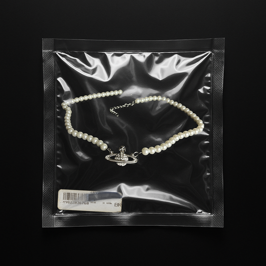Repurposed Silver Vivi Pearl Necklace