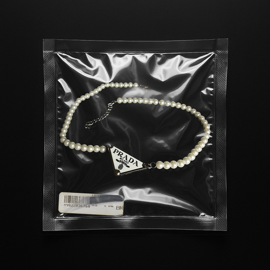 Repurposed White Praddy Pearl Necklace